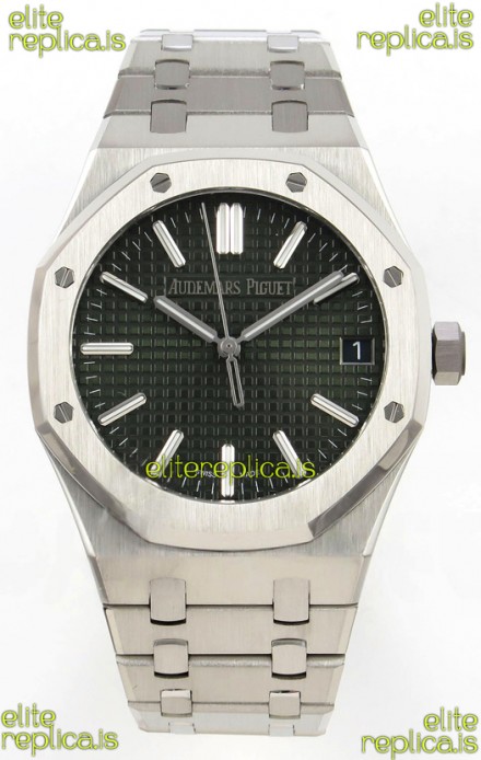 Royal Oak 15510 Green Dial FREE SPRUNG MVMNT Super Clone Watch 