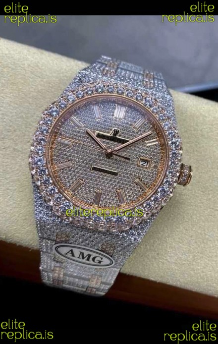 Royal Oak 15400 Iced Out Super Clone Edition 4 Super Clone Watch 