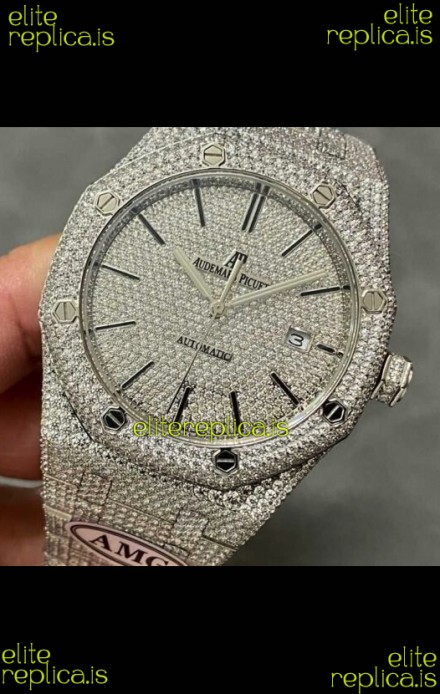 Royal Oak 15400 Iced Out Super Clone Edition 6 Super Clone Watch 