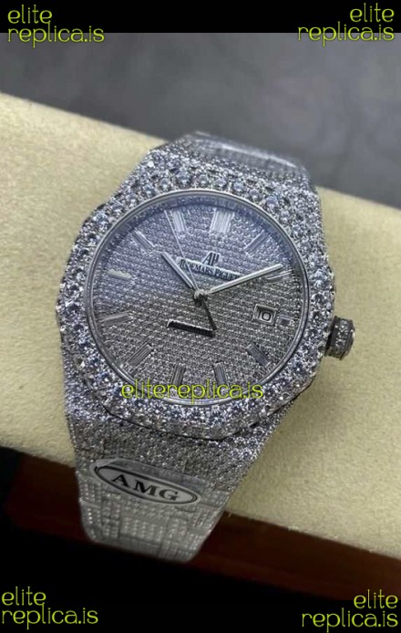 Royal Oak 15400 Iced Out Super Clone Edition 8 Super Clone Watch 