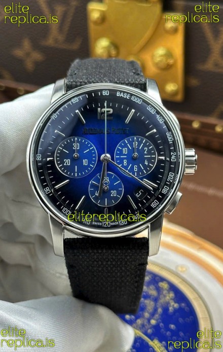 AP CODE 11.59 26393ST Chrono Blue Dial Fabric Strap Super Clone Watch 