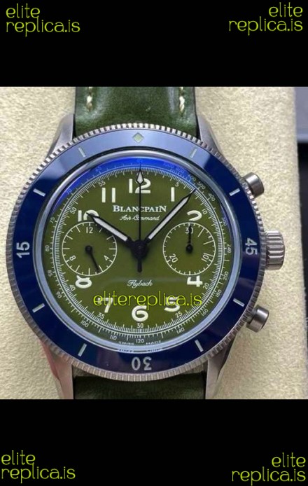 Blancpain Air Command Steel Casing Blue Bezel Super Clone Watch 