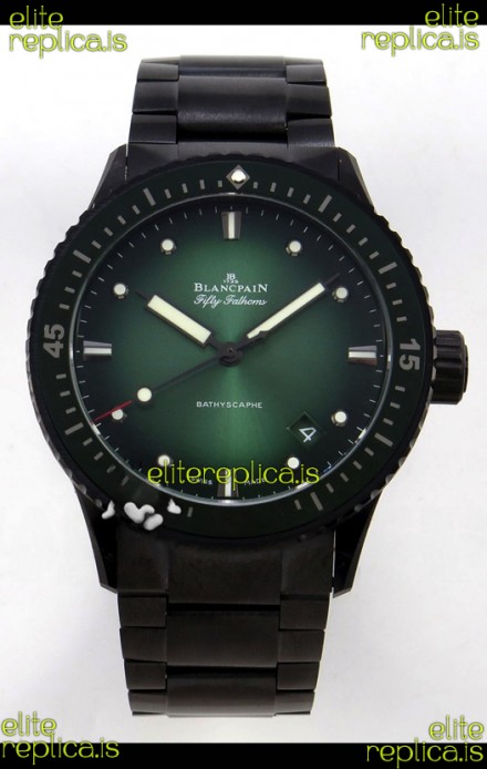 Blancpain Fifty Fathoms Ceramic Case Green Dial Super Clone Watch 