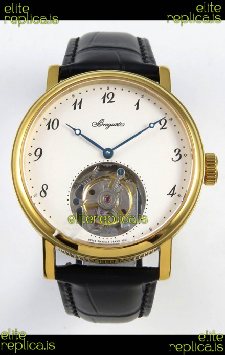 Breguet Classique Tourbillon Yellow Gold Numerals Dial Super Clone Watch 