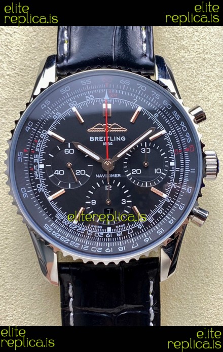Breitling Navitimer B01 Chronograph 43 Black Dial Super Clone Watch 