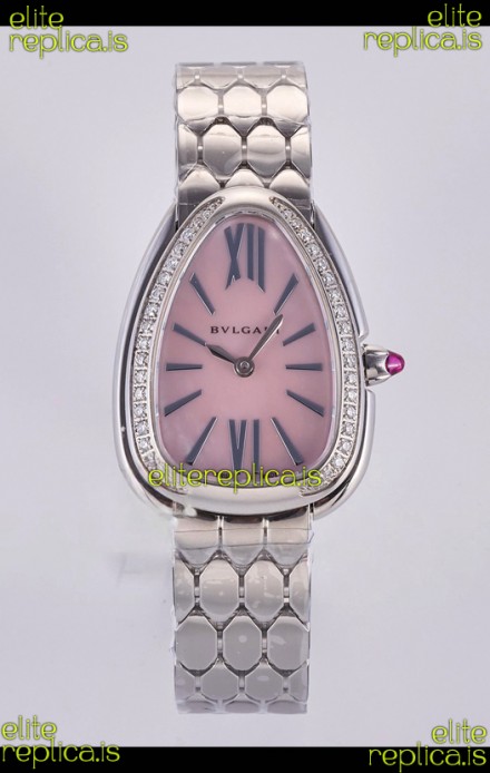 Serpenti Seduttori Pink Pearl dial in Steel Casing Super Clone Watch