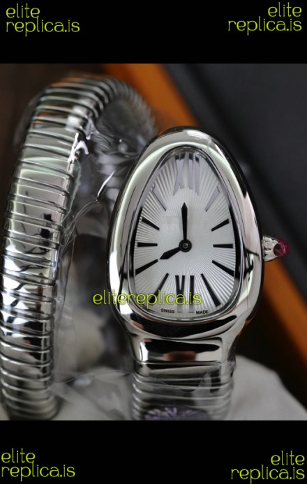 Serpenti Stainless Steel White Dial Super Clone Watch