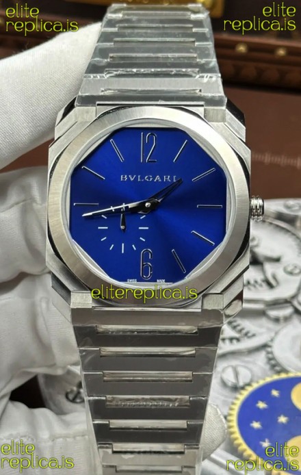 Octo Finissmo 7MM Thick Blue Dial Super Clone Watch 