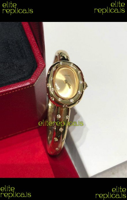 Baignoire De Cartier Yellow Gold Super Clone Quartz Replica Watch