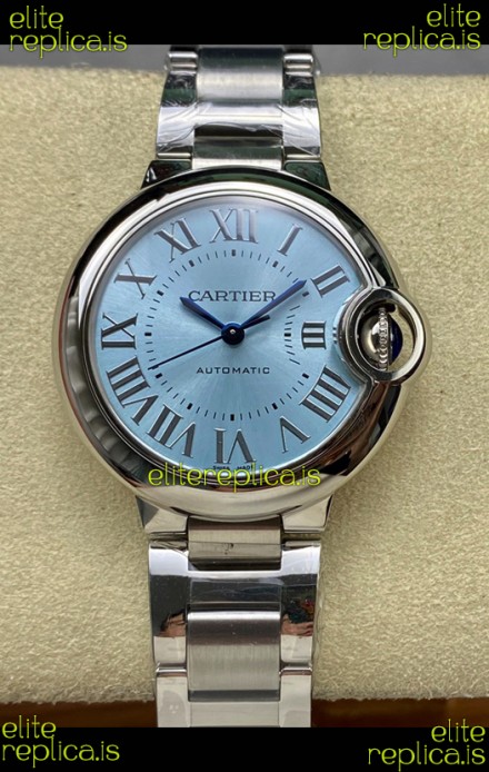 Ballon De Cartier Automatic Ice Blue 36MM Dial Super Clone Watch 