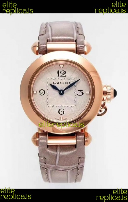 Pasha De Cartier Rose Gold Casing Watch 30MM Super Clone Watch 