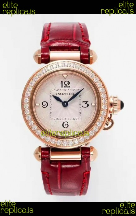 Pasha De Cartier Rose Gold Casing Watch 30MM Super Clone Watch 