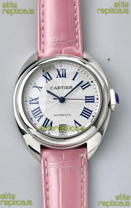 Cle De Cartier 40MM Automatic Super Clone Watch Pink Strap