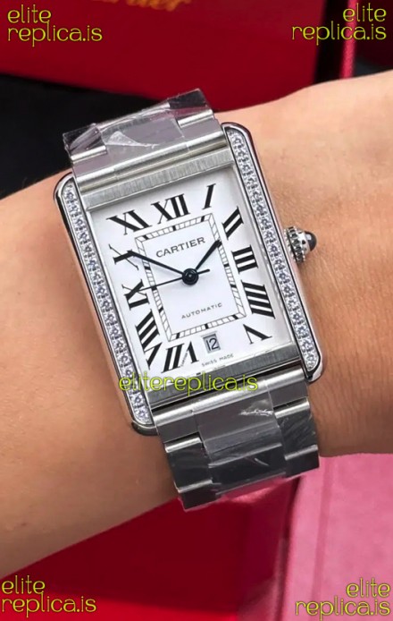 Cartier Tank Solo Swiss Automatic 31MM Diamonds Super Clone Watch 