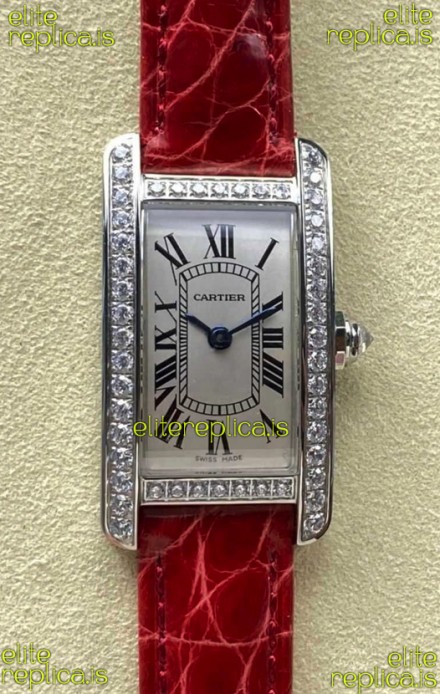 Cartier Tank Americaine Swiss Quartz 19mm Steel Casing Swiss Replica Watch 