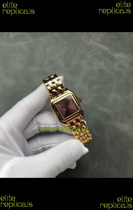 PANTHERE de Cartier 27MM Red Dial Super Clone Watch 