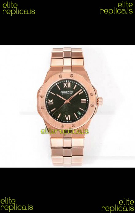 Chopard Alpine Eagle Rose Gold Brown Dial Super Clone Replica Watch