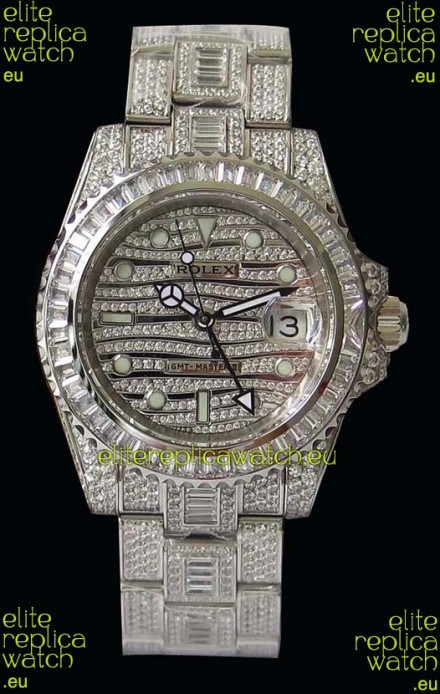 Rolex GMT Masters II Iced out Swiss Replica Watch 