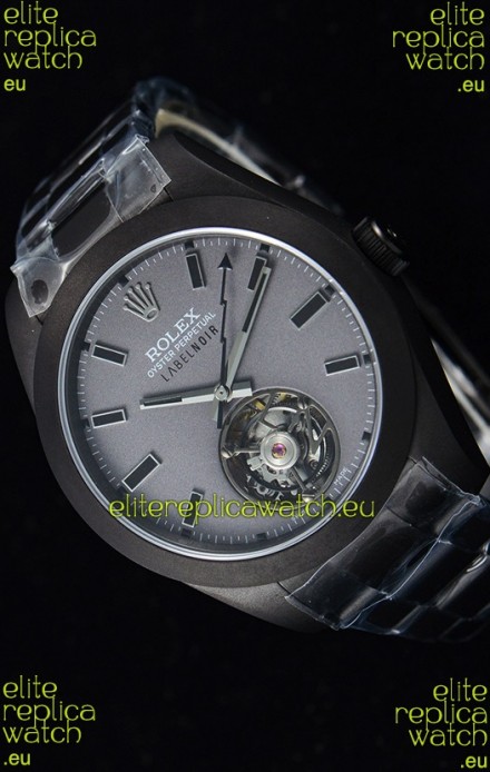 Rolex Milgauss LABELNOIR Tourbillon Swiss Replica Watch PVD Coated Case