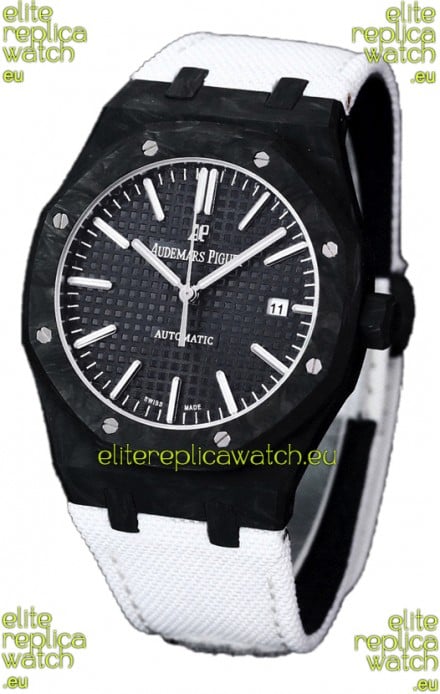 Audemars Piguet Royal Oak Ref.15400 Forged Carbon Casing Watch Black Dial in 1:1 Mirror Replica