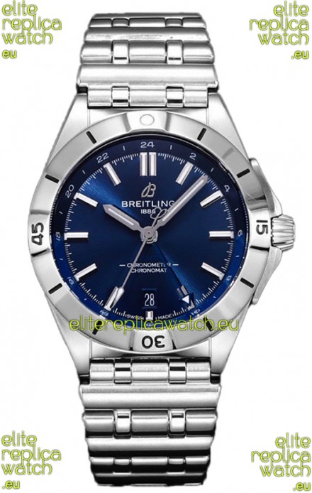 Breitling Chronomat Automatic GMT 40 Dark Blue Dial 1:1 Mirror Swiss Replica Watch 