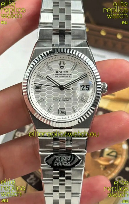 Rolex Land-Dweller 127234 Steel Honeycomb 36MM Swiss Replica Watch 