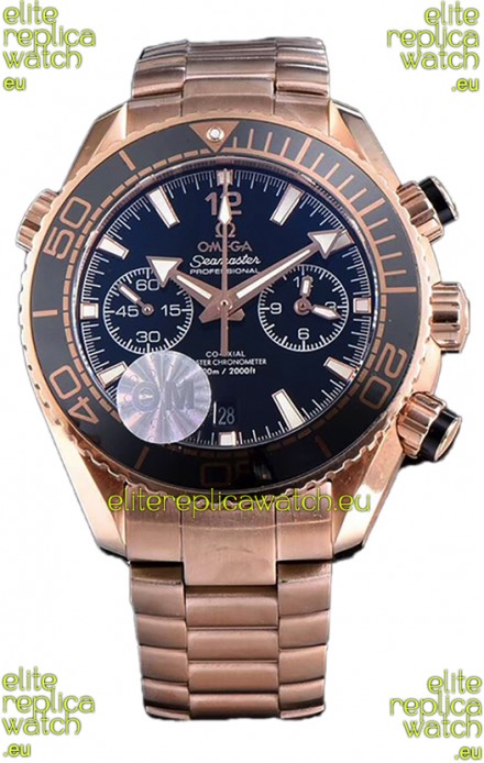 Omega Seamaster Planet Ocean 600M Sedna Gold 45.5MM 1:1 Mirror Replica Watch 