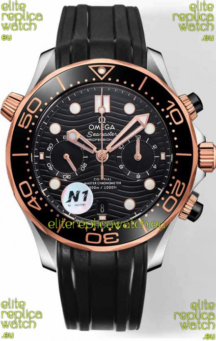 Omega Seamaster Co-Axial Master Chronograph Two Tone Black Dial 44MM 1:1 Mirror Replica