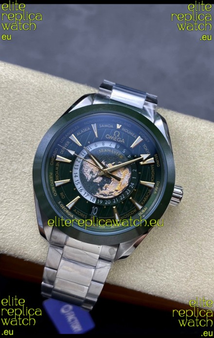 Omega Seamaster Aquaterra 150M Worldtimer Black Dial 1:1 Mirror Replica Watch