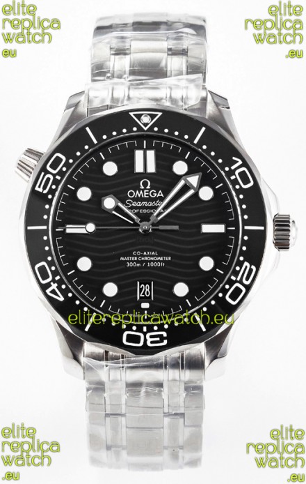 Omega Seamaster Super Clone 300M Master Chronometer Black Swiss 904L Steel Watch