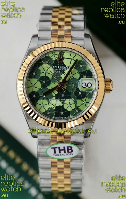 Rolex Datejust Cal.3235 Movement Super Clone 2 Tone Yelow Gold 31MM Motif Dial Watch 