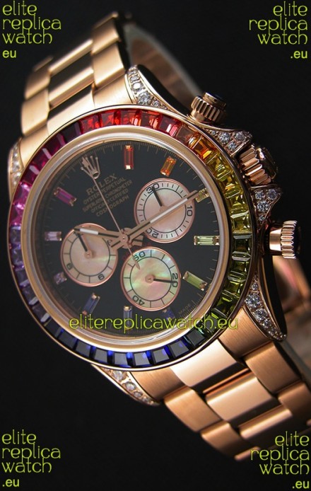 Rolex Cosmograph Daytona 116595RBOW Rverose 1:1 Mirror Replica Cal.4130 Movement