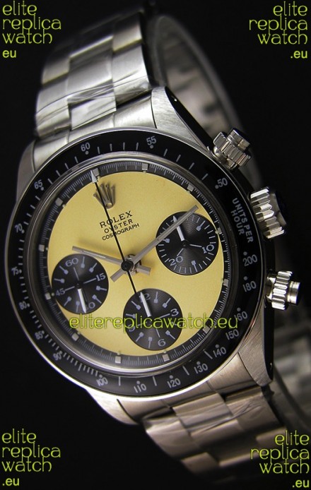 Rolex Daytona Vintage REF 6264 Off-White Dial Swiss Replica Watch - 904L Steel Watch 
