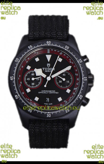 Tudor Pelagos FXD Chronograph Carbon Casing 1:1 Mirror Replica Black Dial in Nato Strap