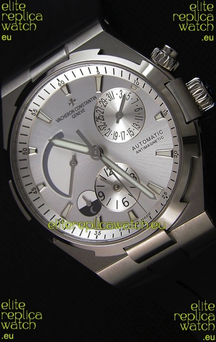 Vacheron Constantin Overseas Dual Time Steel White Dial Swiss Replica Watch 