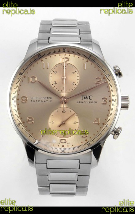 IWC Portuguese Chronograph Champange Dial Super Clone Watch 