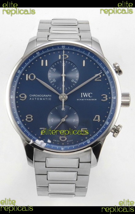 IWC Portuguese Chronograph Blue Dial Super Clone Watch 