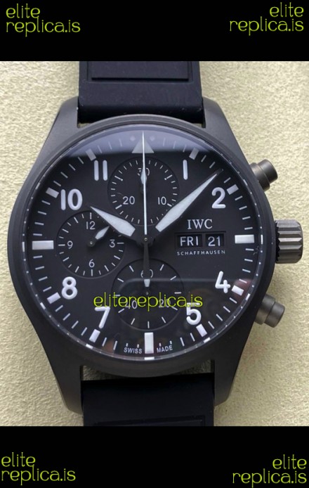 IWC PILOT'S Chronograph Ceramic Black Dial Super Clone Watch 