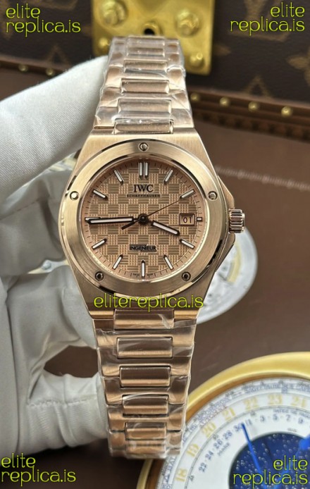 IWC Ingenieur Rose Gold Case and Dial Super Clone Watch 