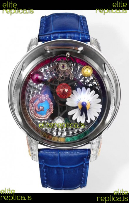 Jacob & CO Astronomia G-Dragon Steel Casing Blue Strap Tourbillon Swiss Replica Watch