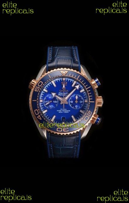 Omega Speedmaster Planet Ocean Two Tone Blue Dial Super Clone Watch 