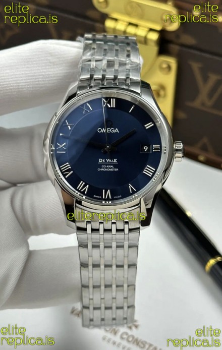 Omega De Ville Co-Axial Chronometer 41MM Blue Dial Super Clone Watch 