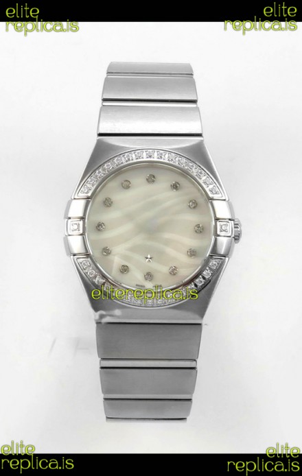 Omega Constellation 28MM Pearl Textured Dial QUARTZ Super Clone Watch 