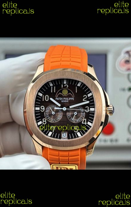 Patek Philippe Aquanaut 5261 Rose Gold Brown Dial Swiss Replica Watch