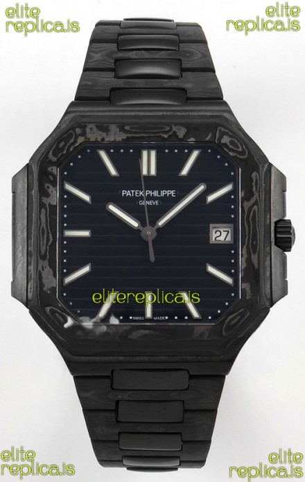 Patek Philippe Cubitus Carbon Casing Black Dial Super Clone Watch 