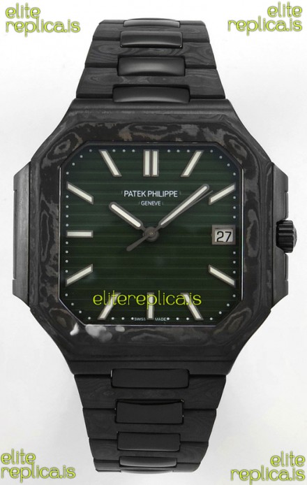 Patek Philippe Cubitus Carbon Casing Green Dial Super Clone Watch 