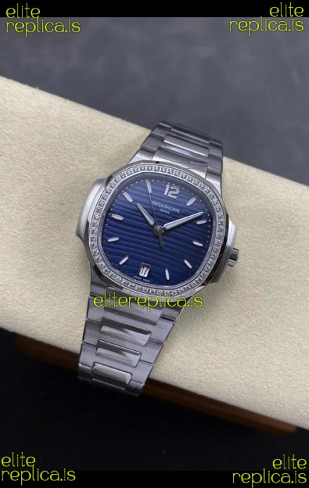Patek Philippe Nautilus 7118 35MM Blue Dial Diamonds Super Clone Watch 