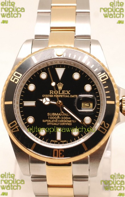 Rolex Submariner Two Tone Swiss Replica Watch Ceramic Bezel