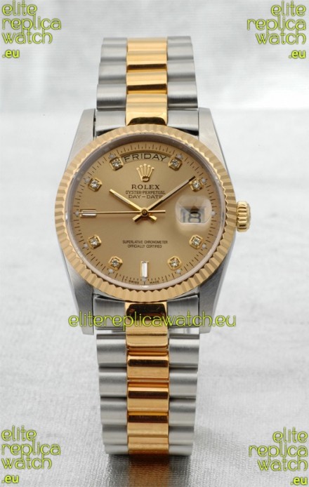 Rolex Day Date Two Tone Swiss Replica Watch