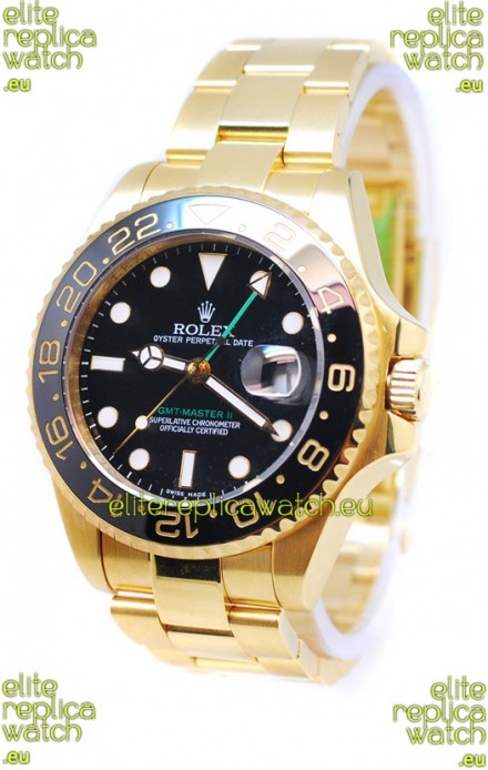Rolex GMT Masters II 2011 Edition Japanese Replica Gold Watch